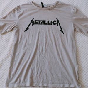 H&M Beige Metallica Shirt